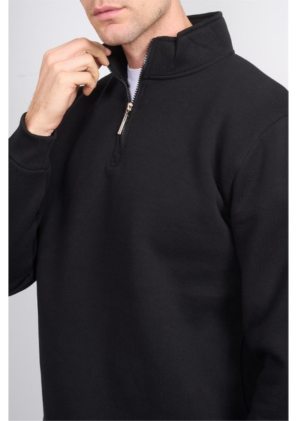 Çetinkaya Mentality 3907 3 Ip Dik Yaka Siyah Sweatshirt fırsatları