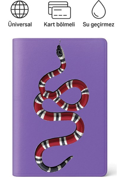 Pasaport Kılıfı Pasaportluk Desenli Pasaport Kabı Su Geçirmez Cucci