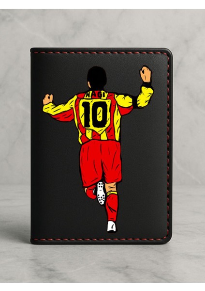 Ruhsat Koruyucu Baskılı Kart Bölmeli Siyah Vinlex Deri Ruhsat Kabı Kılıfı Hagi-Fenomen