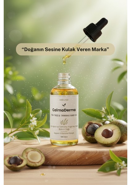 CalmaDerma Kepek & Ferahlık 100 ml - Çay Ağacı & Tamanu Saç Bakım Yağı