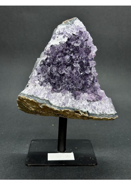 Brezilya Ametist Doğaltaş Siyah Demir Stantlı