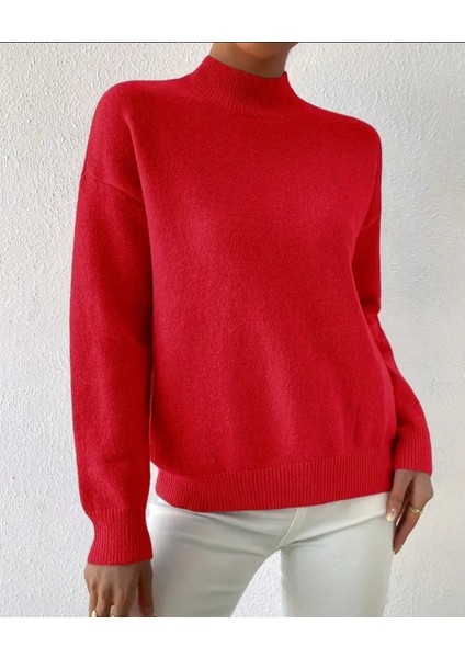 Kadın Uzun Kollu Balıkçı Yaka Triko Bluz