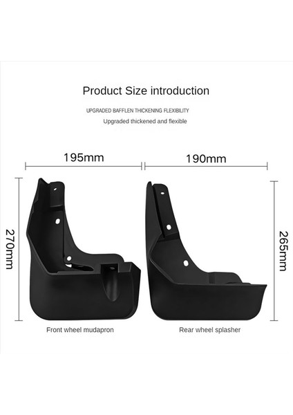 Hyundai Creta Prime 2022-2023 Çamurluk Çamur Guard Flep Splash Flaps Mudflapor Aksesuarları (Yurt Dışından) indirimleri