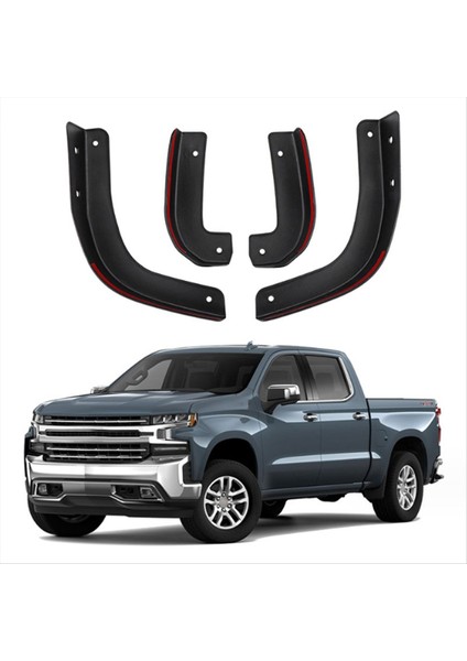 Araba Çamurluklar Splash Chevrolet Silverado Için Çamur Çamur Fleps 2019-2024 Araba Aksesuarları (Yurt Dışından) fırsatları