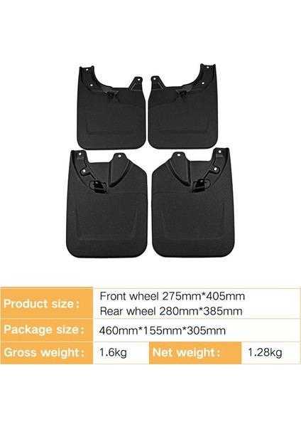 Toyota Tacoma Aksesuarları Için Araba Çamur Fleps 2021-2023 Çamurluk Çamurluk Çamur Koruma Flep Splash Flaps Aksesuarlar (Yurt Dışından) fiyatları