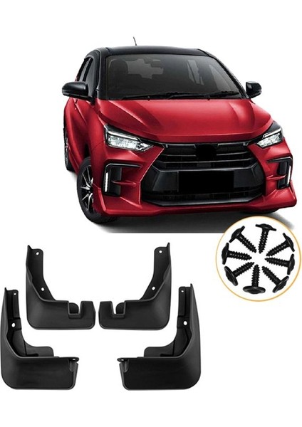 Toyota Wigo Agya 2023 Çamurluk Çamur Çamur Çamur Flap Guard Guard Sıçrama Çamurluk (Yurt Dışından) fiyatları