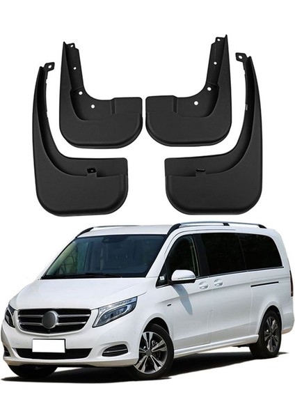 Mercedes Benz V Class Sports Extended Edition 2016-2020 Yan Eteklerle Çamurluk Çamur Flaps Guard Splash Flep Mudguard (Yurt Dışından) modelleri