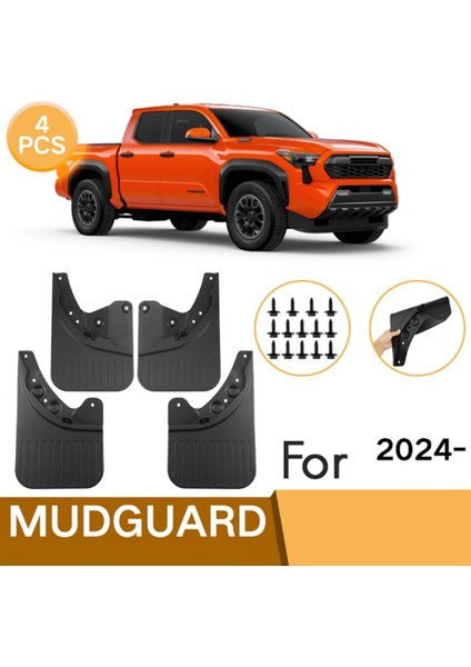 Toyota Tacoma Için Araba Çamurlukları 2024 Ön Arka Çamur Flaps Muhafızlar Sıçrama Çamurluk Araç Dış Parçaları (Yurt Dışından) fırsatları
