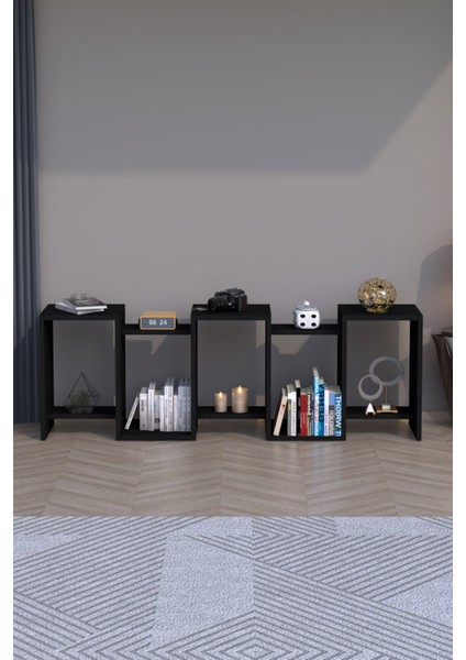 Zero Dekoratif Kitaplık Siyah fırsatları