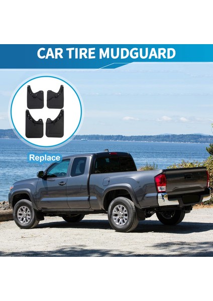 Toyota Tacoma 2024 Aksesuarlar Için Çamur Flaps Sıçraması Gardiyanlar Ön ve Arka Çamur Muhafızları Çamurluk Çamurluk Kiti (Yurt Dışından) fırsatları