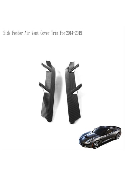 Yan Çamurluk Hava Havalandırma Kapağı Trim Köpekbalığı Gills Chevrolet Için Yan Havalandırma Sticker C7 2014-2019 Karbon Fiber (Yurt Dışından)