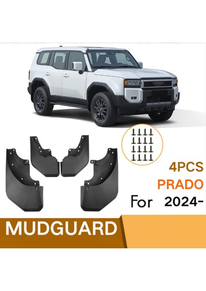 Toyota Prado Için Araba Çamurlukları 2024 Ön Arka Çamur Flaps Muhafızlar Sıçrama Çamurluk Araç Dış Parçaları (Yurt Dışından) fiyatları