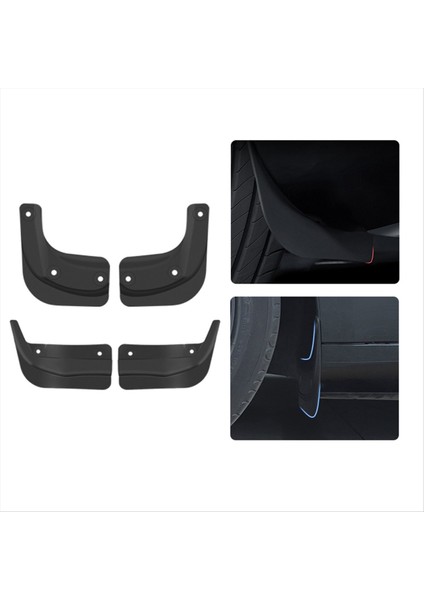 Tesla Için Çamurluk Çamurluk Yeni Model 3+ Ön Arka Tekerlek Çamurluk Sıçrama Muhafızları Model3 Araç 2024 Için Resmi Çamur Koruma (Yurt Dışından)