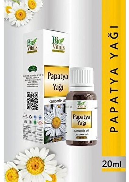 Papatya Yağı 20Cc Cilt Bakım Yağı Özelliği ile Rahatlatıcı Aroma fiyatları