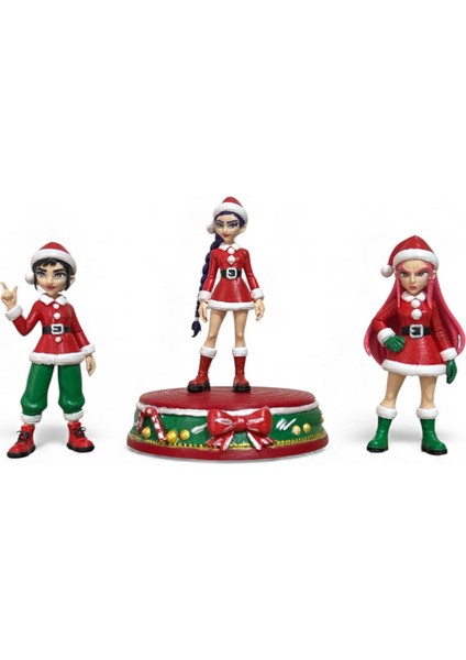 Noel Premium 3’lü Set – Zoey • Mira • Rumi Tarzı | El Boyama | Demon Hunters Esintili + Stand Hediye fiyatları