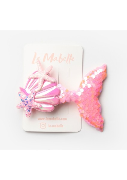 Pembe Pullu Deniz Kızı Kız Çocuk Klips Toka modelleri