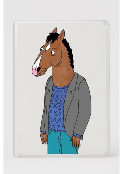 Şeffaf Pasaport Kılıfı Kalın Mikron Kart Bölmeli Desenli Pasaport Kabı - Süvari