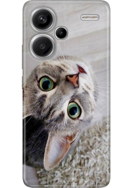 Xiaomi Redmi Note 13 Pro Plus 5g Kılıf Desenli Baskılı Tpu Rubber Kapak Evdeki Kedi