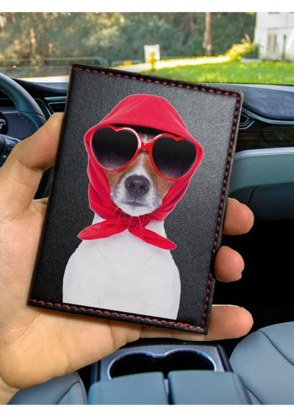 Ruhsat Kılıfı Deri Dikişli Desenli Oto Araba Motor Ruhsat Kabı Kılıfı Paris Moda