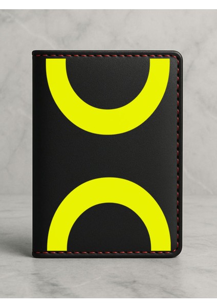 Ruhsat Koruyucu Baskılı Kart Bölmeli Siyah Vinlex Deri Ruhsat Kabı Kılıfı Soon