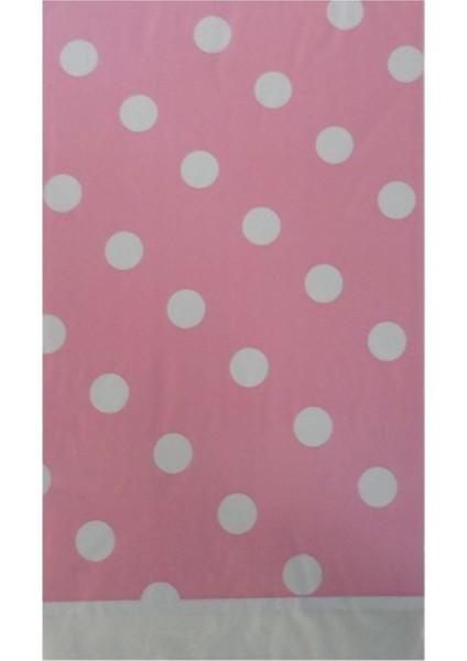 Pembe Puantiyeli Masa Örtüsü