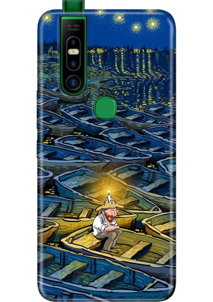 Infinix S5 Pro Kılıf Desenli Baskılı Tpu Rubber Kapak Artgogh