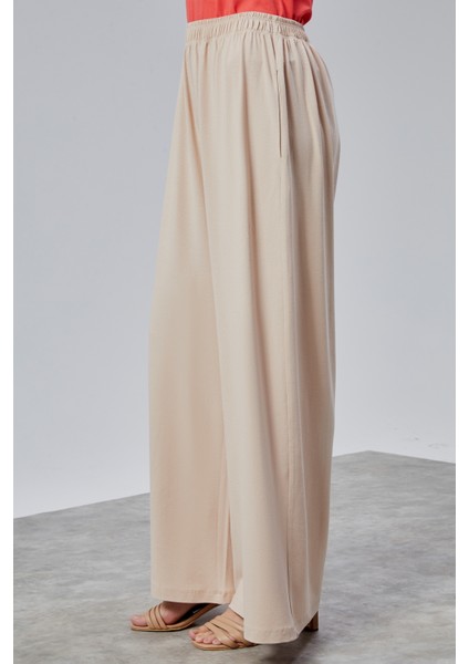 Kadın Lastikli Yüksek Bel Palazzo Pantolon indirimleri