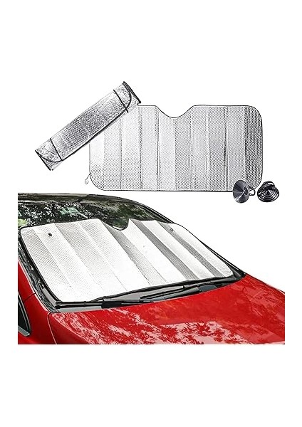Araç Ön Cam Katlanabilir Güneşlik Isı Yansıma Önleyici Dacia Duster Honda Civic Ford Focus Skoda Superb