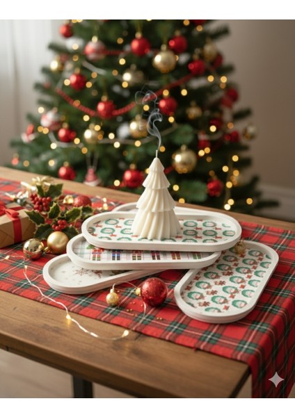 Christmas Yeni Yıl Yılbaşı Serisi - Beton ve Soya Hediye Seti 4 Parça | Flow Collection fırsatları