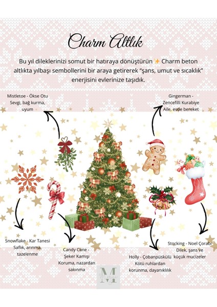 Christmas Yeni Yıl Yılbaşı Serisi - Beton ve Soya Hediye Seti 4 Parça | Flow Collection