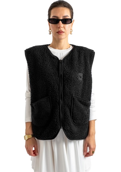 Fermuarlı Peluş Yelek - C602 modelleri