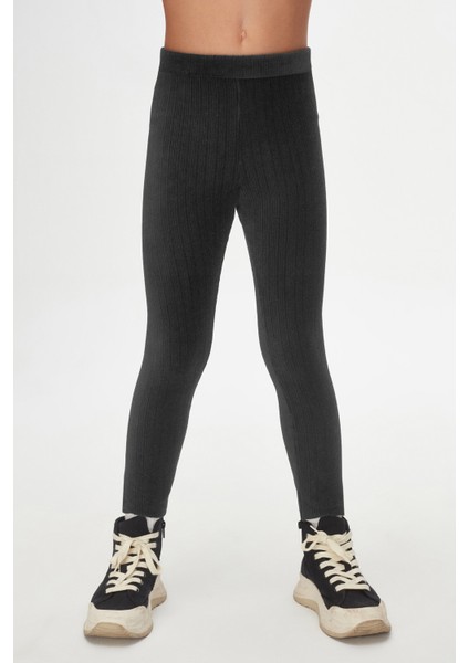 Antrasit Kız Çocuk Fitilli Kadife Tayt fiyatları