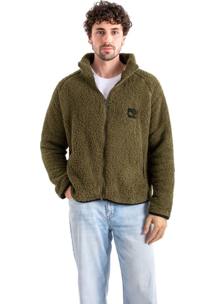 Boydan Fermuarlı Teddy Peluş Mont Erkek - C508