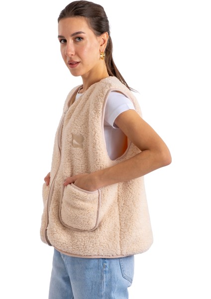 Fermuarlı Peluş Yelek - C602 modelleri