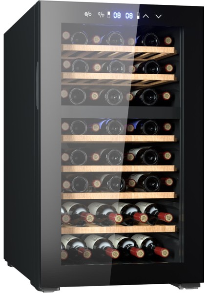 Çift Bölmeli Şarap Dolabı ve Soğutucu (52 Şişelik)