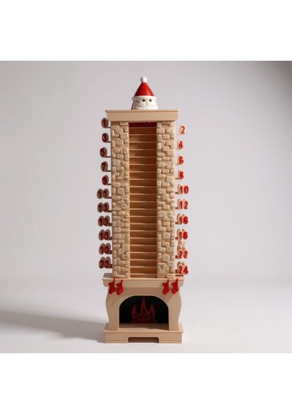 Noel Baba Geri Sayım Takvimi – Hareketli Şömine Tasarım (24 Günlük Advent) modelleri