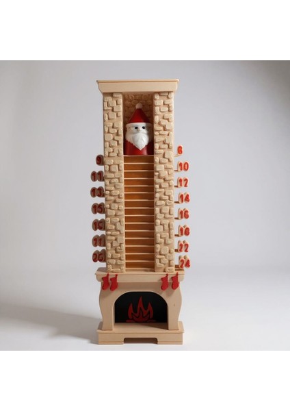 Noel Baba Geri Sayım Takvimi – Hareketli Şömine Tasarım (24 Günlük Advent) fırsatları
