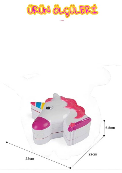 Unicorn Şekilli 3 Katlı Makyaj Güzellik Seti Sürülebilir Simli Ruj ve Farlar Renkli Güzellik Seti indirimleri
