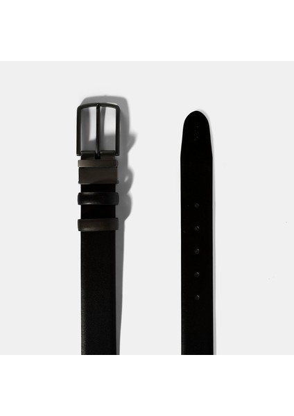 Erkek Siyah / Kahve Çift Taraflı Deri Kemer fırsatları