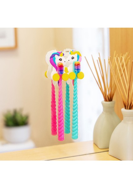 2'li Diş Fırçası Tutucu - Ani Toothi Double - Unicorn