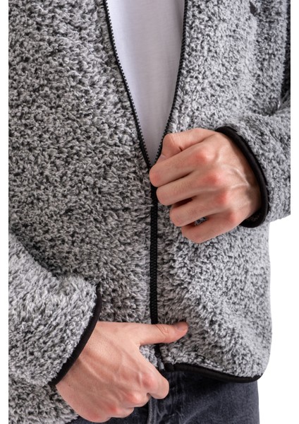 Boydan Fermuarlı Teddy Peluş Mont Erkek - C508 indirimleri