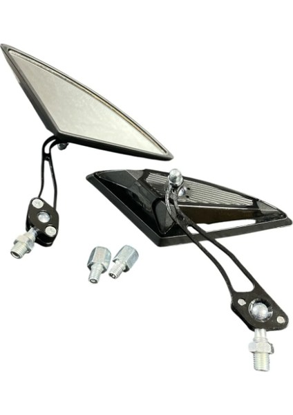 Cihadmotor Yarasa Üçgen Ayna Motosiklet Aynası Siyah (Tüm Motorlara Uyumlu Universal) (8mm ve 10MM) fırsatları