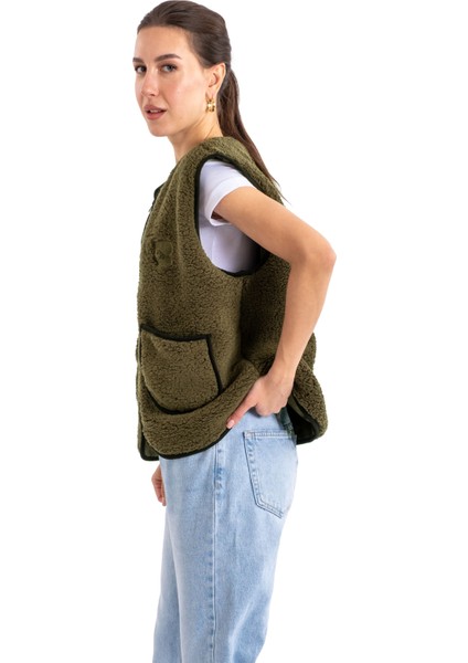 Fermuarlı Peluş Yelek - C602 modelleri