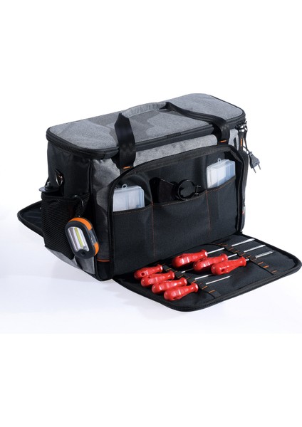 Orta Boy Ağır Hizmet Tipi Profesyonel Bez Alet ve Takım Çantası-Suya Dayanıklı ve Yüksek Mukavemetli