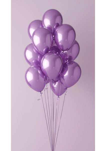 Metalik Lavanta Balon 25 Adet 11" 28CM Parti ve Doğum Günü Balonu modelleri