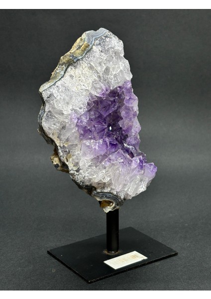 Brezilya Ametist Doğaltaş Siyah Demir Stantlı modelleri
