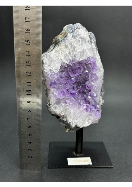 Brezilya Ametist Doğaltaş Siyah Demir Stantlı indirimleri