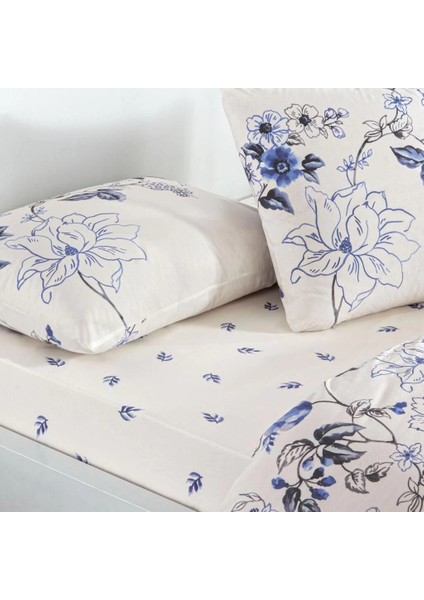 Taç Çift Kişilik Ranforce Nevresim Takımı Luna Mavi fiyatları