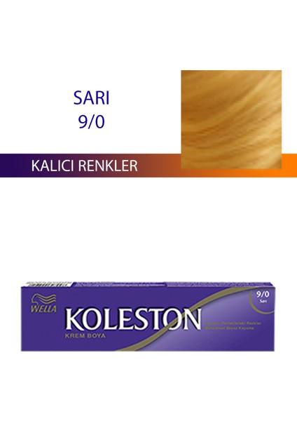 Single Tüp Boya Saç Boyası Sarı 9/0