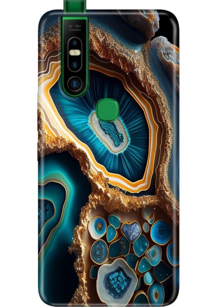 Infinix S5 Pro Kılıf Desenli Baskılı Tpu Rubber Kapak Arew Mermer